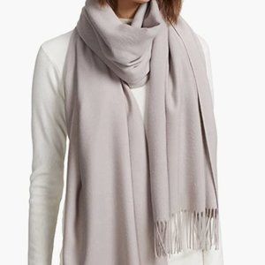 Large Soft Pashmina Scarf Silver Gray